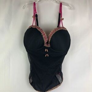 CASSANDRA Intimates Size Medium Black Bustier NWOT